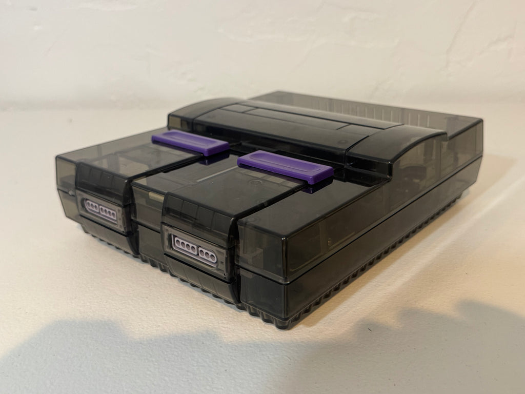 SNES Console Bundle - Smoke Gray Re-Shell