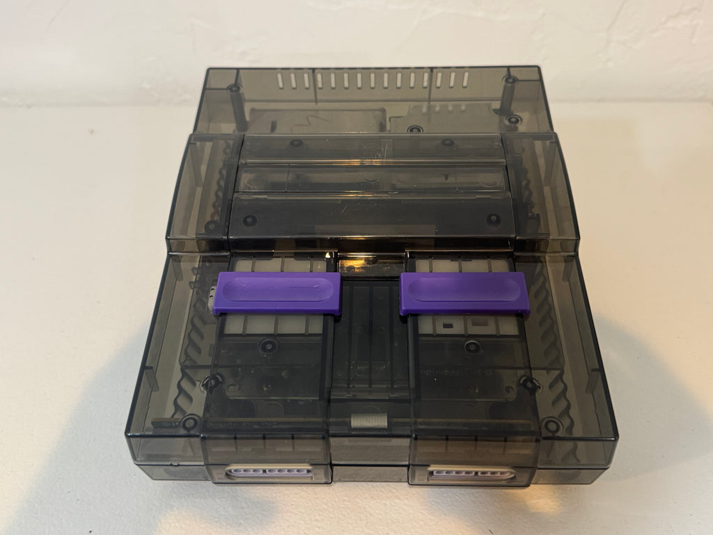 SNES Console Bundle - Smoke Gray Re-Shell