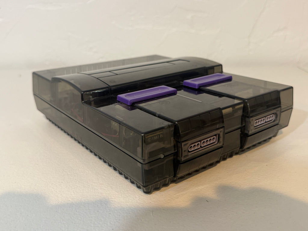 SNES Console Bundle - Smoke Gray Re-Shell